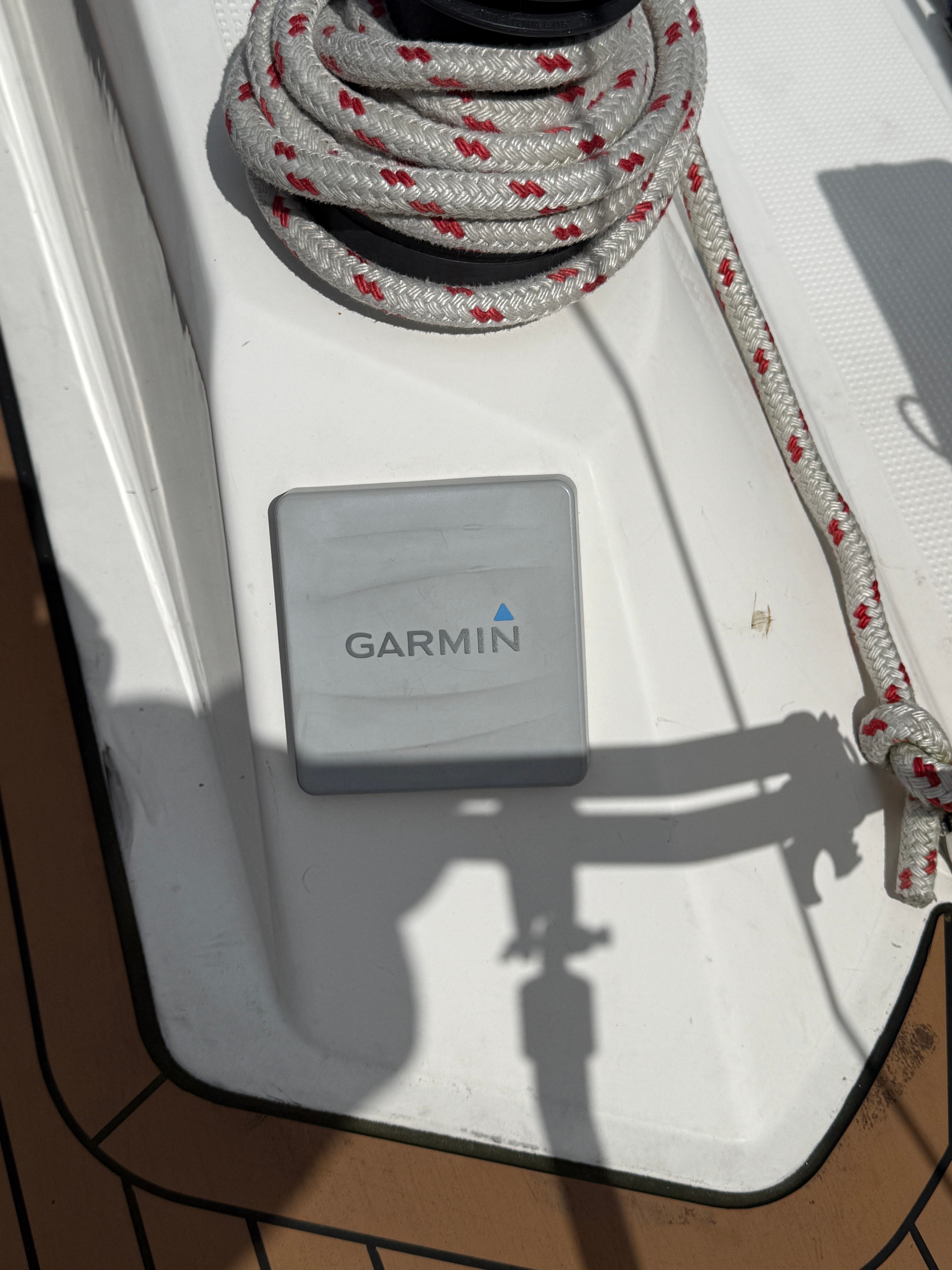 Garmin chartplotter cover — helm pedestal